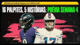 🏈  NFL, Semana 4: Prévia com 🦓 PALPITES & 5 COISAS para ficar de OLHO