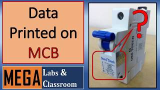 MCB rating plate / MCB Ratings / MCB Data / Data printed on the MCB