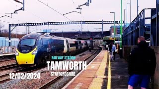 Trains at TAMWORTH Station (WCML), 12/02.2024