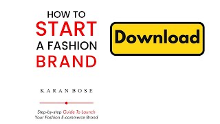 How to download Kindle e-Book : How to Start a Fashion Brand