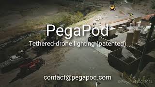 Tethered-drone lighting.  PegaPod 250,000 lumens.