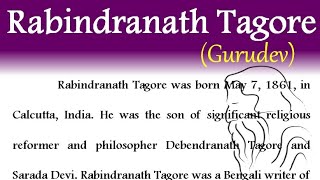 Rabindranath Tagore essay in English 2024 speech / essay on Rabindranath Tagore Biography in English