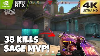 Valorant Gameplay | Sage MVP Moments | Insane 4K Clutch | 60FPS 🔥