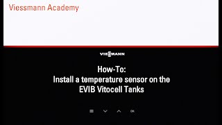 How-To: install a temperature sensor on the EVIB Vitocell Tanks