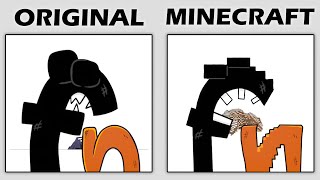 ORIGINAL vs Minecraft Alphabet Lore (by Leluv meme) Comparison Last Part