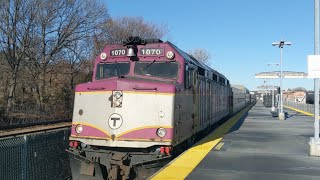 Commuter Rail and Red line trains in Braintree, Ma