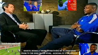 MARCEL DESAILLY INTERVIEW PRIOR TO THE 2002 FA CUP FINAL BETWEEN ARSENAL FC V CHELSEA FC