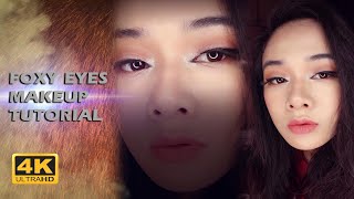 HOW TO: FOXY EYES MAKEUP TUTORIAL FOR BEGINNERS & ASIAN OR SMALL HOODED EYES || GLAM UP SERIES