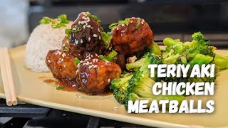 Teriyaki Chicken Meatballs Recipe • Juicy Chicken Meatballs in Homemade Teriyaki Sauce