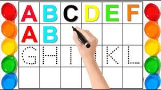 ABCD Alphabets, ABCD Rhymes, A for Apple, B for Ball ABCD writing video, 2dshapes video