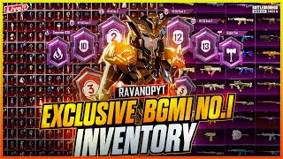 BGMI NO 1 INVENTORY | 550 PLUS MYTHICS | NSG HARSH @BattlegroundsMobile_IN