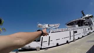 U-81 superyacht support vessel and Albatross superyachts in Port Vell Barcelona - U81 yacht owner