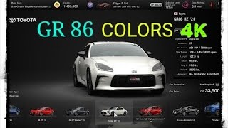 Toyota GR86 Colors in 4k!