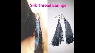 Tassel earings/How to make silk thread earings(by the creative honey)