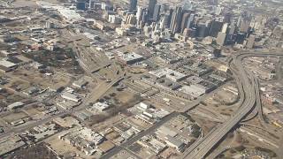 Downtown Dallas Skyline Aerial Flyover December 2017