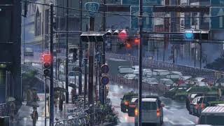 CITY RAIN • Relaxing Rain Sounds, Traffic Noise, Busy Cafe Chatter | city sounds