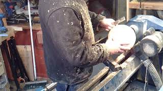 Woodturning John Wood - splated bowl part 1