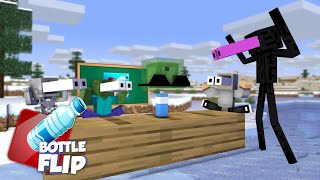 Monster School: Bottle Flip Challenge | Minecraft Animation