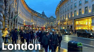 England, London City Winter Walk 2023 | London Virtual Walking Tour Around The City | London HDR 4k