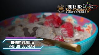 High Protein Vanilla Berry Ice Cream