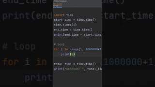 Count to 1 million 😲 Python Speed Test #python #shorts
