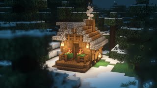 Minecraft | How To Build a Winter Cabin House Tutorial