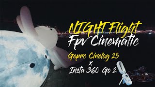 Night Flight Fpv Cinematic| Geprc cinelog 25 | Fpv drone|  Insta360 Go 2 low light test