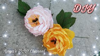 Пион из гофрированная бумага | мастер-класс | Crepe paper peony | Bujor din hirtie creponata DIY