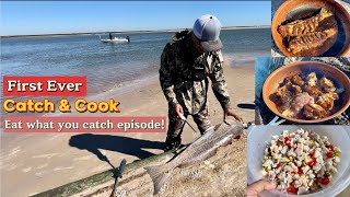 Catch & Cook - Eat What You Catch Filipino Style @ Freeport Surfside Texas Fishing.