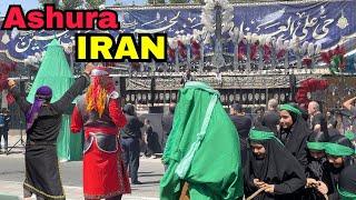 Ashura Moharram Mourning In Iran : lamentation on the day of Ashura in Tehran for Imam Hossein