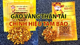 GẠO VÀNG THẦN TÀI dùng để rắc lên mặt tro của bát nhang, xin nạp tài, cầu Thần tài phù hộ