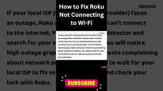 How to Fix Roku Not Connecting to Wi-Fi #shorts #shortvideo