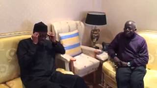 Buhari cracks a joke with Bola Tinubu in London