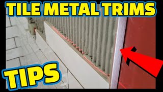 Metal Tile Trim Shower Wall | TIPS | No Bull-Nose Tile | #Schluter-System