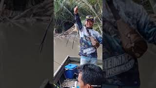 mancing udang galah disungai air pandan bangka.