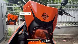 Decal klx old hitam orange menyala🔥