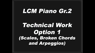 LCM Grade 2 Piano Exam 2018-2020 Technical Works-Option 1