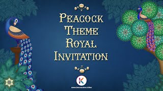 Peacock Theme Royal Wedding Video Invitation | Peacock Theme | Indian Wedding Invitation Video