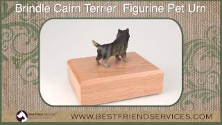 Brindle Cairn Terrier Figurine Pet Urn