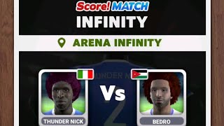 Score Match: Thunder Nick vs Bedro (19 gold medal) INFINITY ARENA 3-5-2 formation