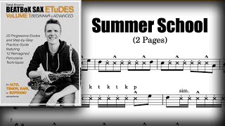 "Summer School" alto sax solo - BEATBoX SAX ETuDES #17 - Derek Brown