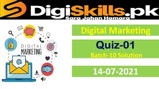 Digital marketig quiz 1 batch 10 digiskills solution || digiskills batch 10 quiz digital mareketing