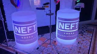 LED Drums with Logo Placement | NEFT Vodka