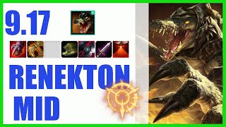 Renekton Mid Ranked Challenger Build 9.17 - KR Challenger