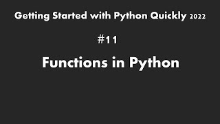 Functions in Python