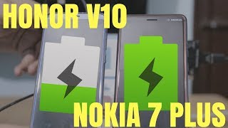 Nokia 7 Plus VS Honor View 10 Charging Speed Test Hindi India