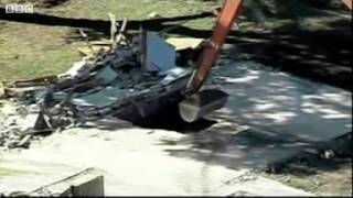 BBC News   Florida sinkhole revealed as house is demolished