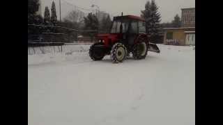 Zetor 6245 ,odhrňanie snehu