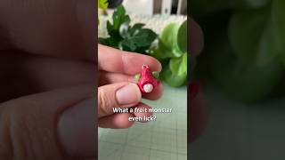 Making some dragon fruit monster earrings!