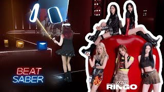 ITZY - RINGO - Beat Saber - Mixed reality gameplay